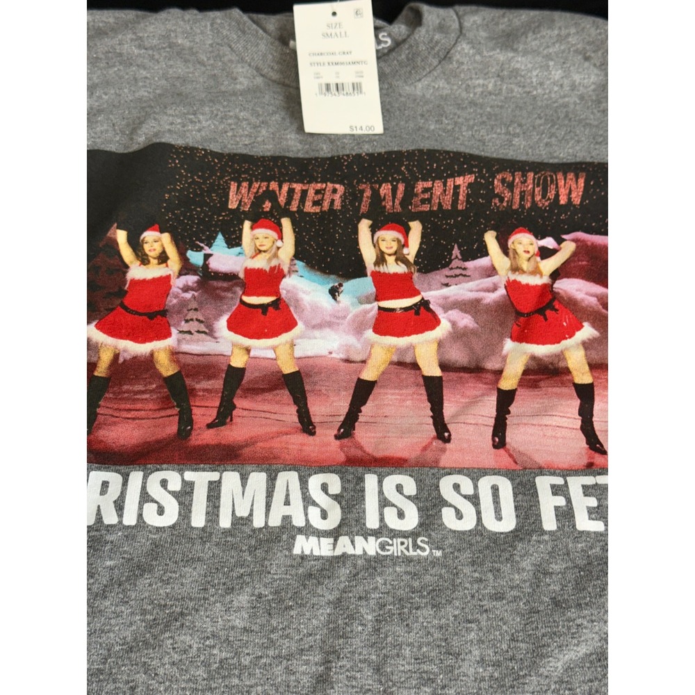 Mean Girls Christmas Is So Fetch Graphic T-Shirt Charcoal Gray Small XXM061AMNTG